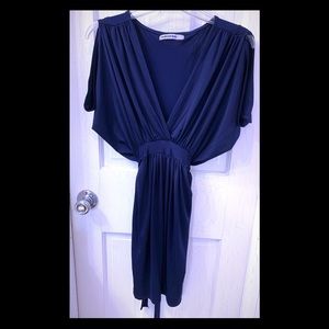 Bailey Blue Navy Kimono Tie Waist Dress Small